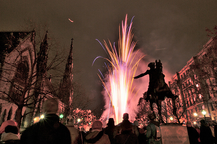 For the past 43 years, the annual lighting of the Washington Monument has become a Baltimore tradition. It evolved from Mount Vernon residents lighting candles and singing Christmas carols, and marks the official beginning of the holidays season.